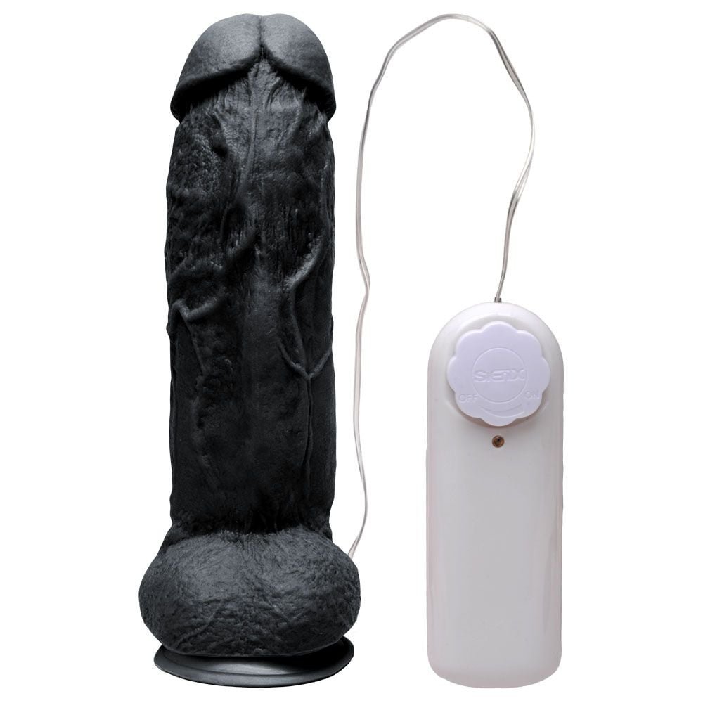 Pênis Borracha Vibro Externo 23,3 X 5,6cm Prazer E Cia
