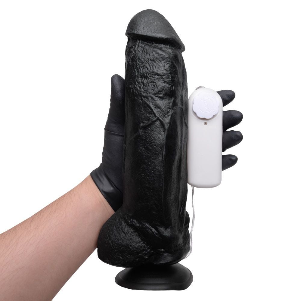 Pênis Borracha Vibro Externo 23,3 X 5,6cm Prazer E Cia