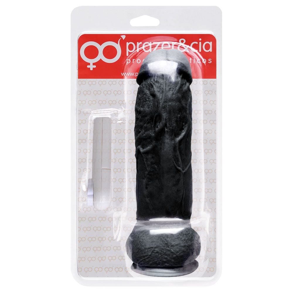 Pênis Borracha Vibro Externo 23,3 X 5,6cm Prazer E Cia