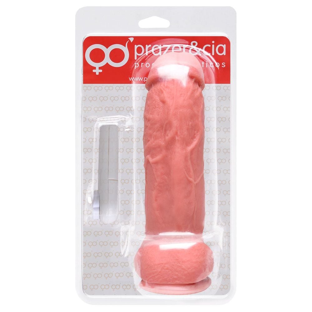 Pênis Borracha Vibro Externo 23,3 X 5,6cm Prazer E Cia