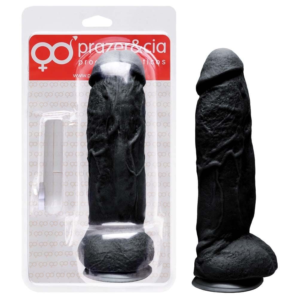 Pênis Borracha Vibro Externo 23,3 X 5,6cm Prazer E Cia
