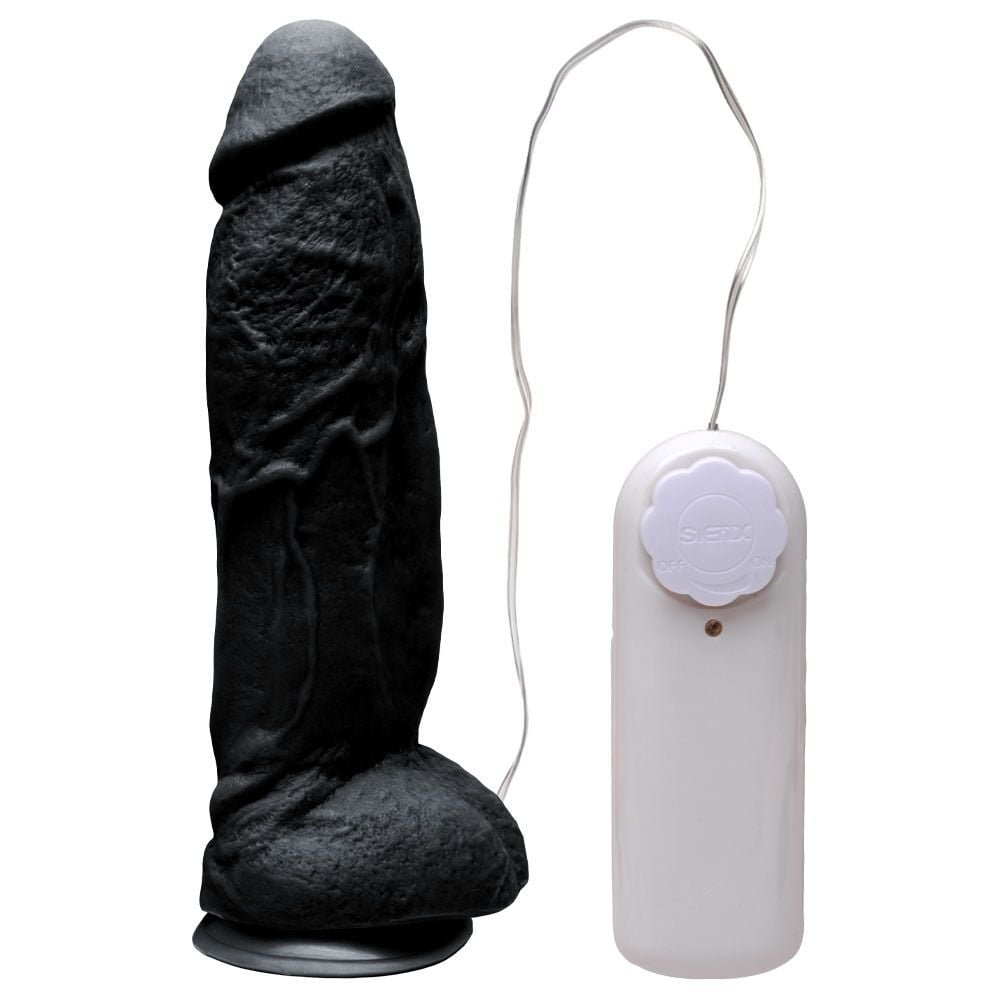 Pênis Borracha Vibro Externo 23,3 X 5,6cm Prazer E Cia