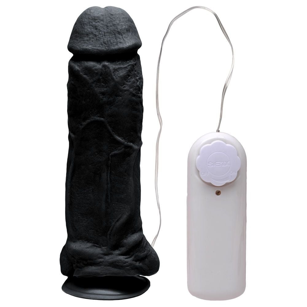 Pênis Borracha Vibro Externo 23,3 X 5,6cm Prazer E Cia