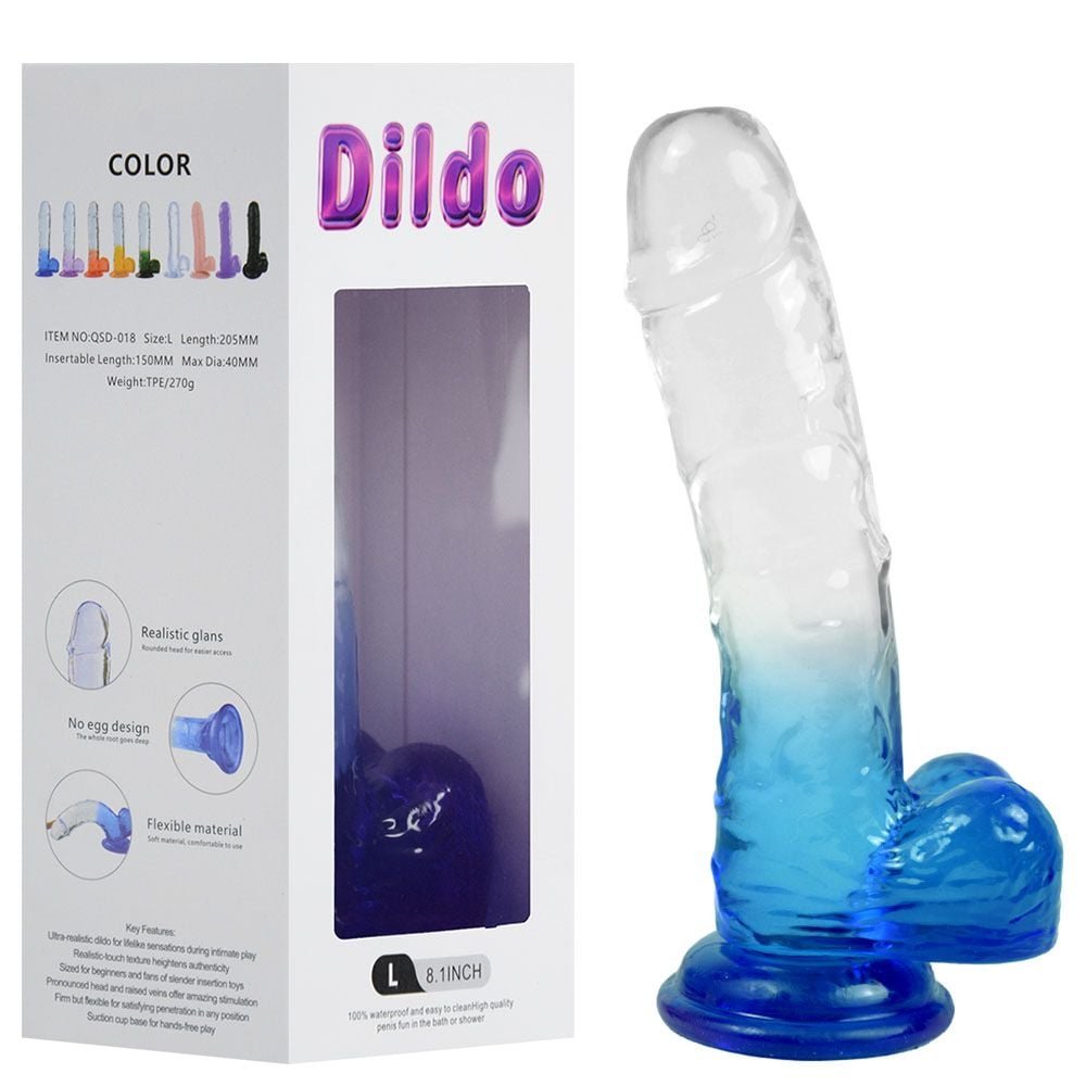 Pênis Color Jelly 20,5 X 4cm Com Ventosa Youvibe Vipmix