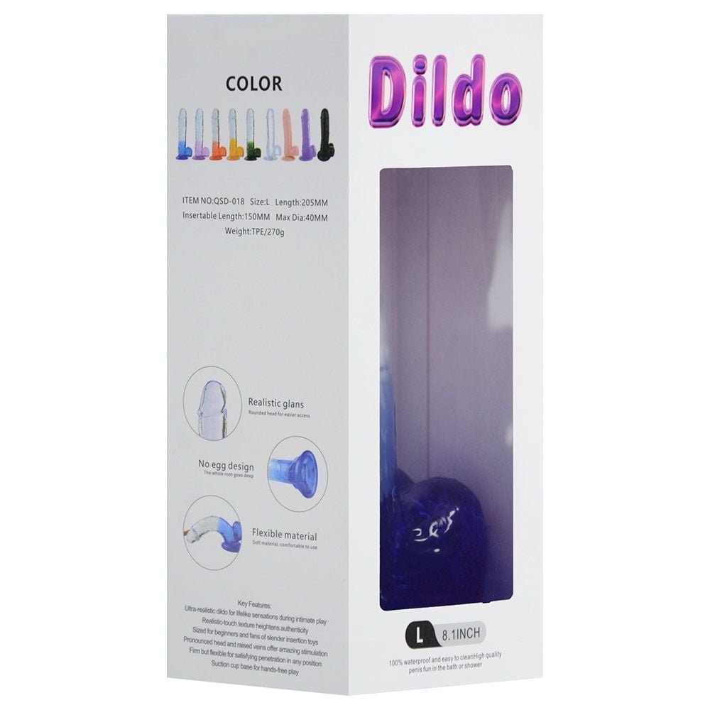 Pênis Color Jelly 20,5 X 4cm Com Ventosa Youvibe Vipmix