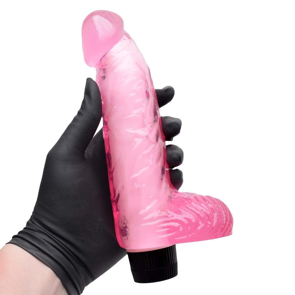Pênis Com Escroto Vibrador 20 X 4,8cm Sexy Import