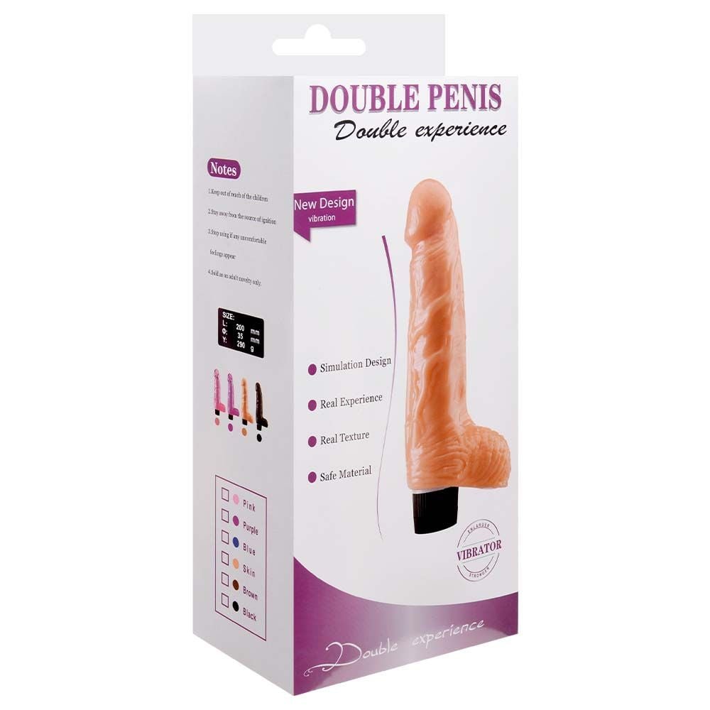 Pênis Com Escroto Vibrador 20 X 4,8cm Sexy Import