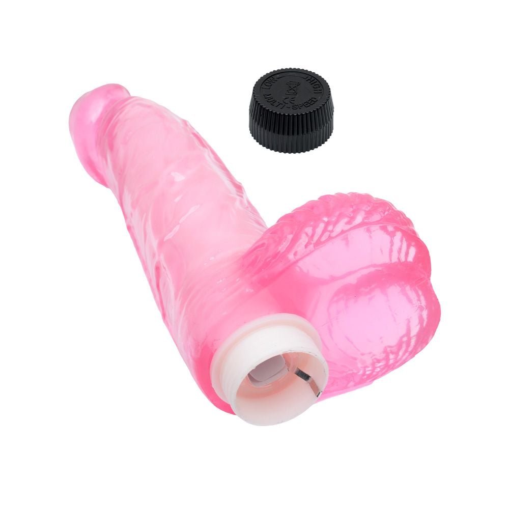 Pênis Com Escroto Vibrador 20 X 4,8cm Sexy Import