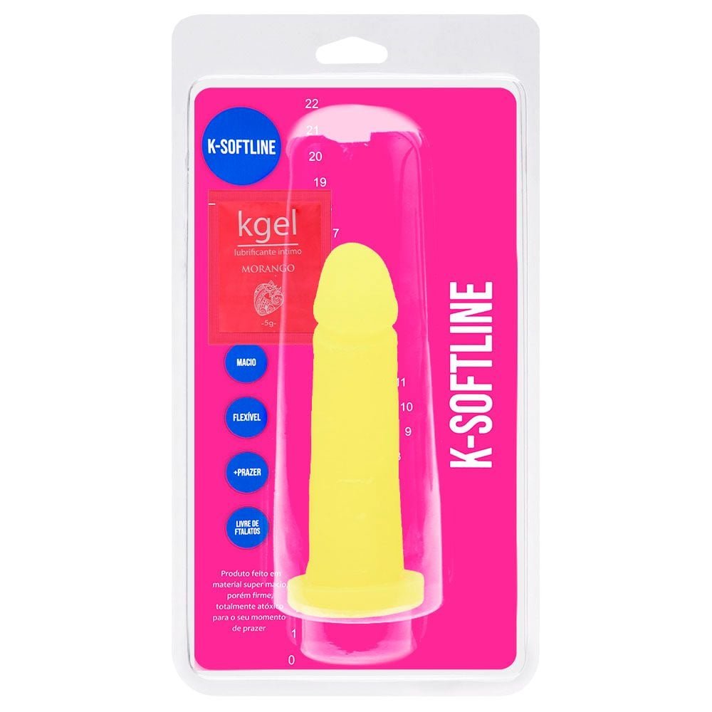Pênis De Borracha Fosforescente 16 X 3,7cm Kgel