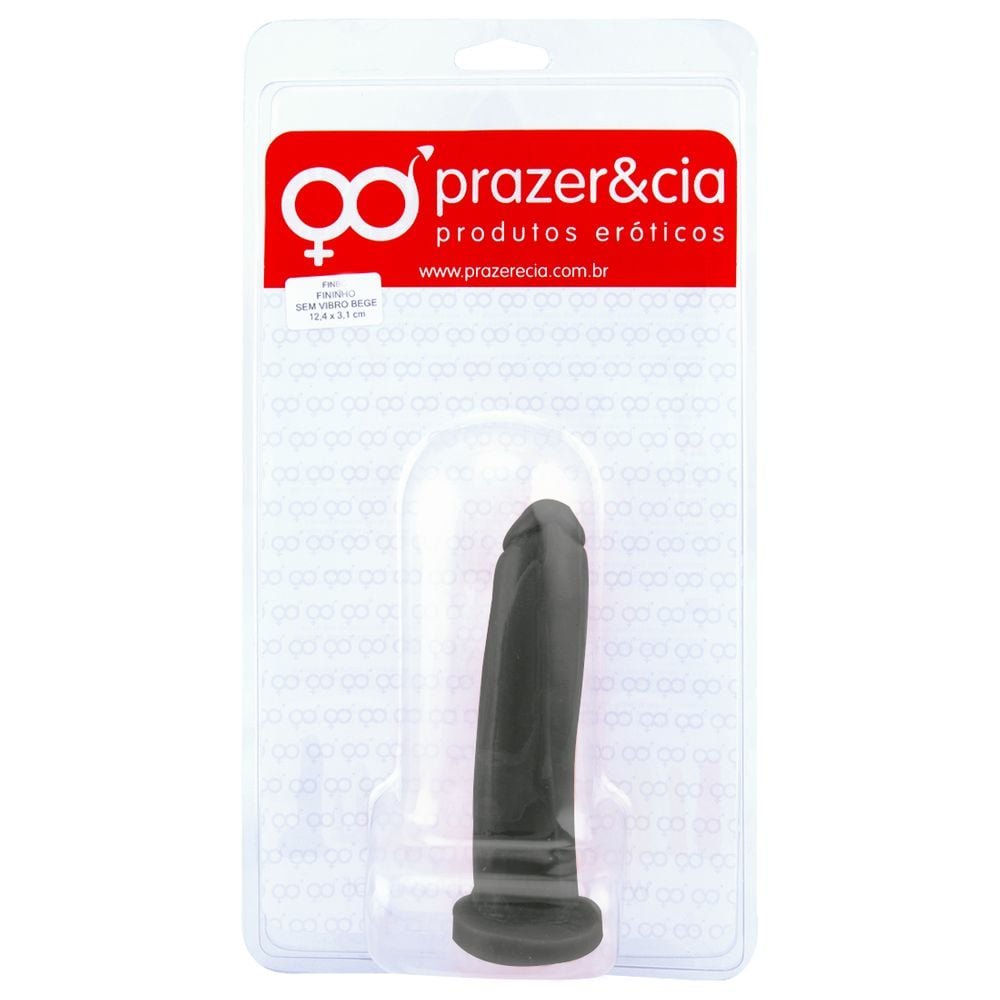 Pênis De Borracha Maciça 12,4 X 3,1cm Prazer E Cia