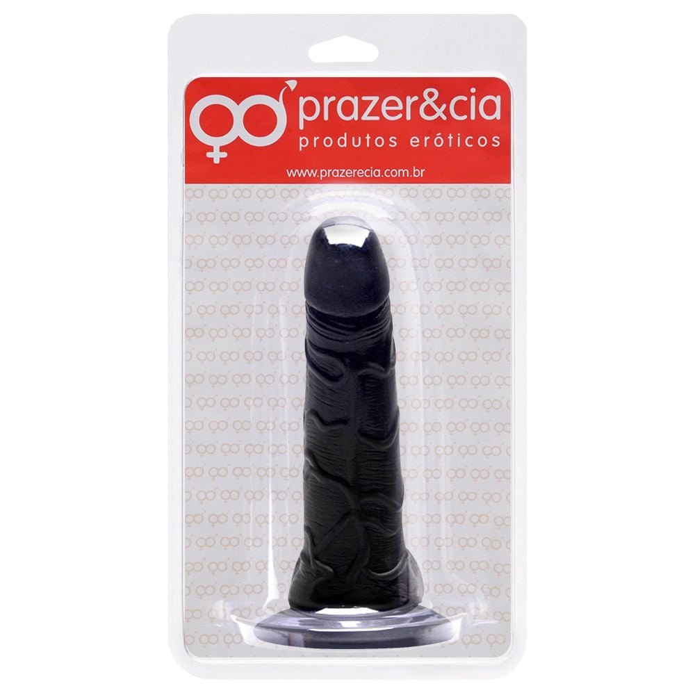 Pênis De Borracha Maciça 14 X 2,6cm Prazer E Cia