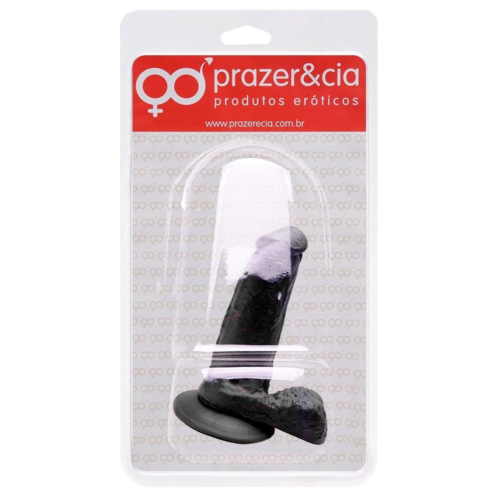 Pênis De Borracha Maciça 14 X 3,2cm Prazer E Cia