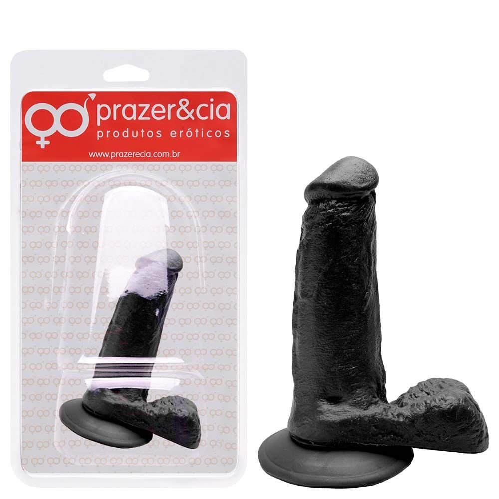 Pênis De Borracha Maciça 14 X 3,2cm Prazer E Cia