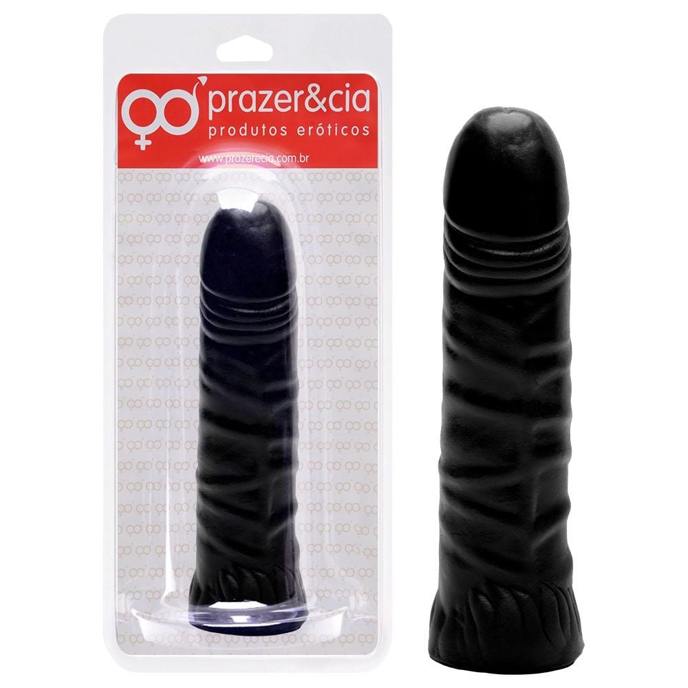 Pênis De Borracha Maciça 16,7 X 3,7cm Prazer E Cia