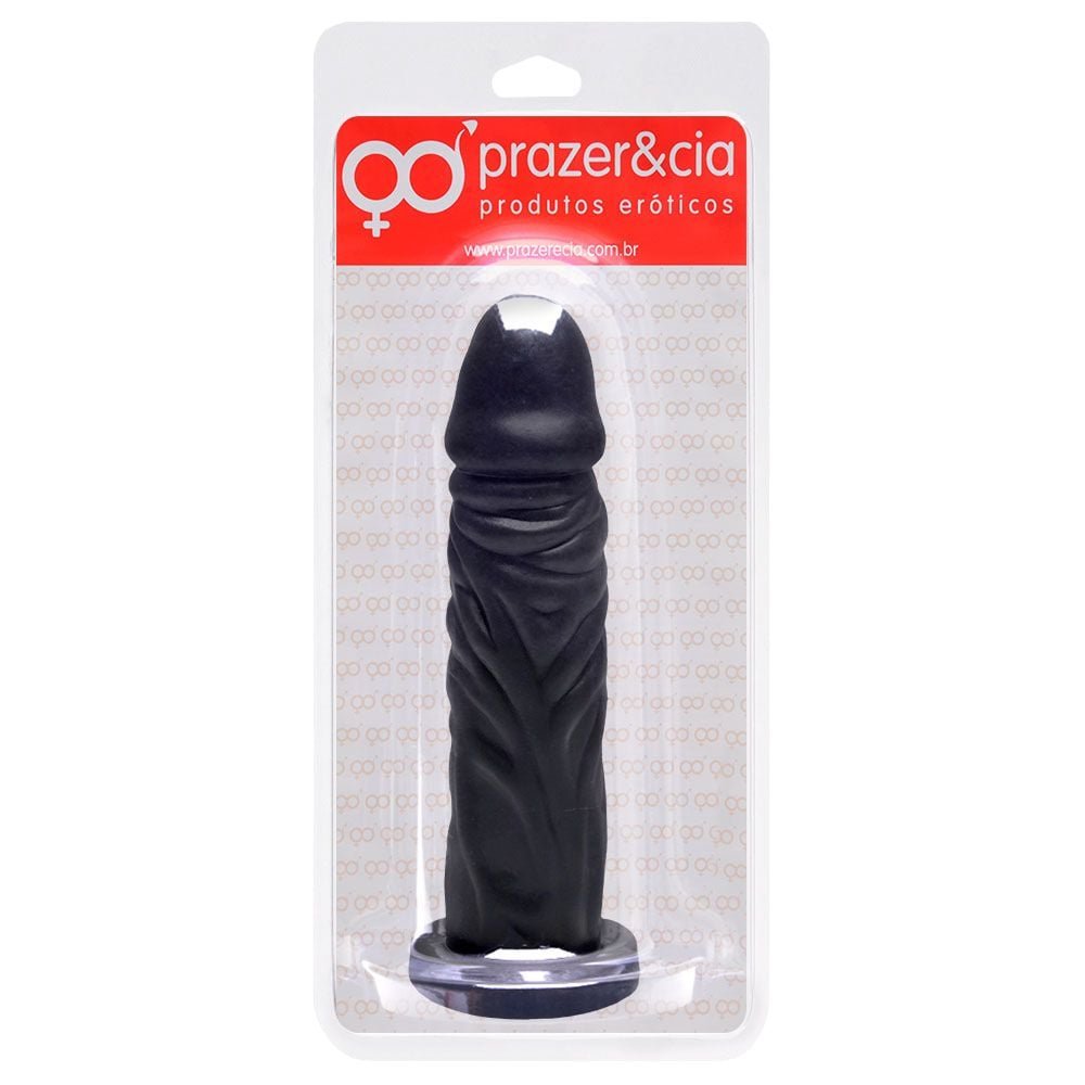 Pênis De Borracha Maciça 17 X 3,9cm Prazer E Cia