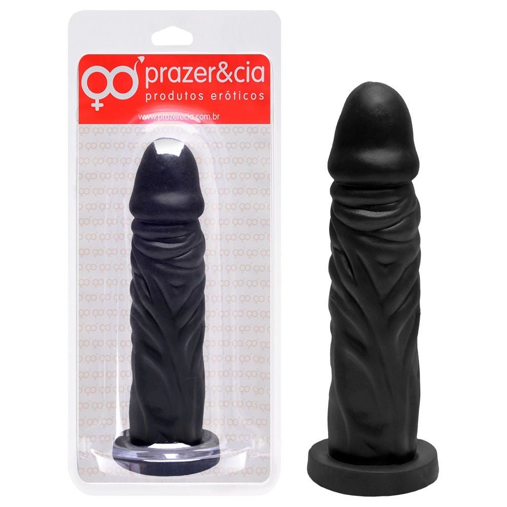 Pênis De Borracha Maciça 17 X 3,9cm Prazer E Cia