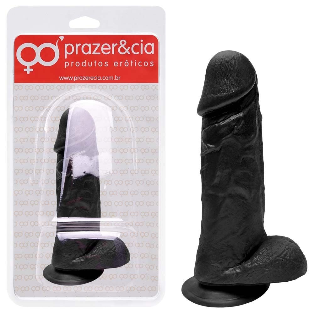 Pênis De Borracha Maciça 18,7 X 4,4cm Prazer E Cia