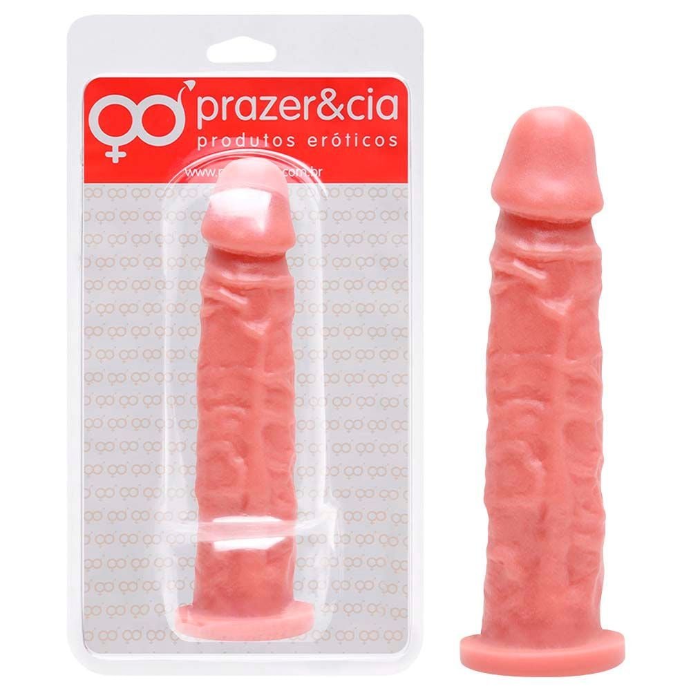 Pênis De Borracha Maciça 18,7 X 4cm Prazer E Cia