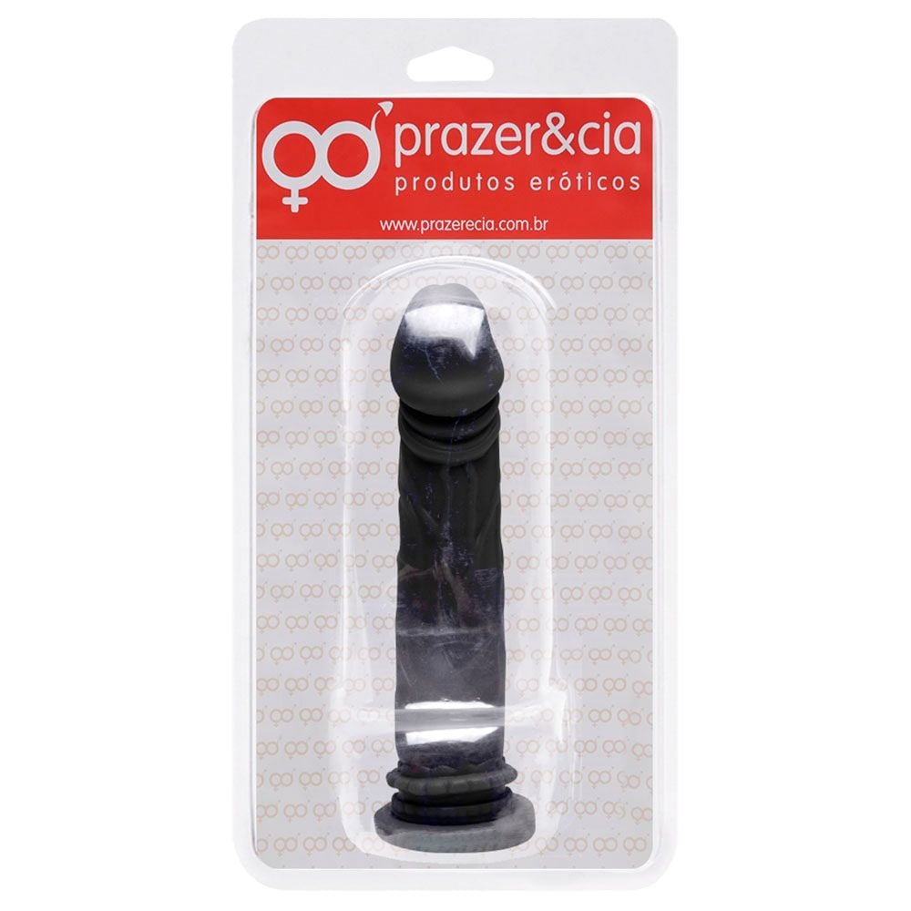 Pênis De Borracha Maciça 19 X 3,6cm Prazer E Cia