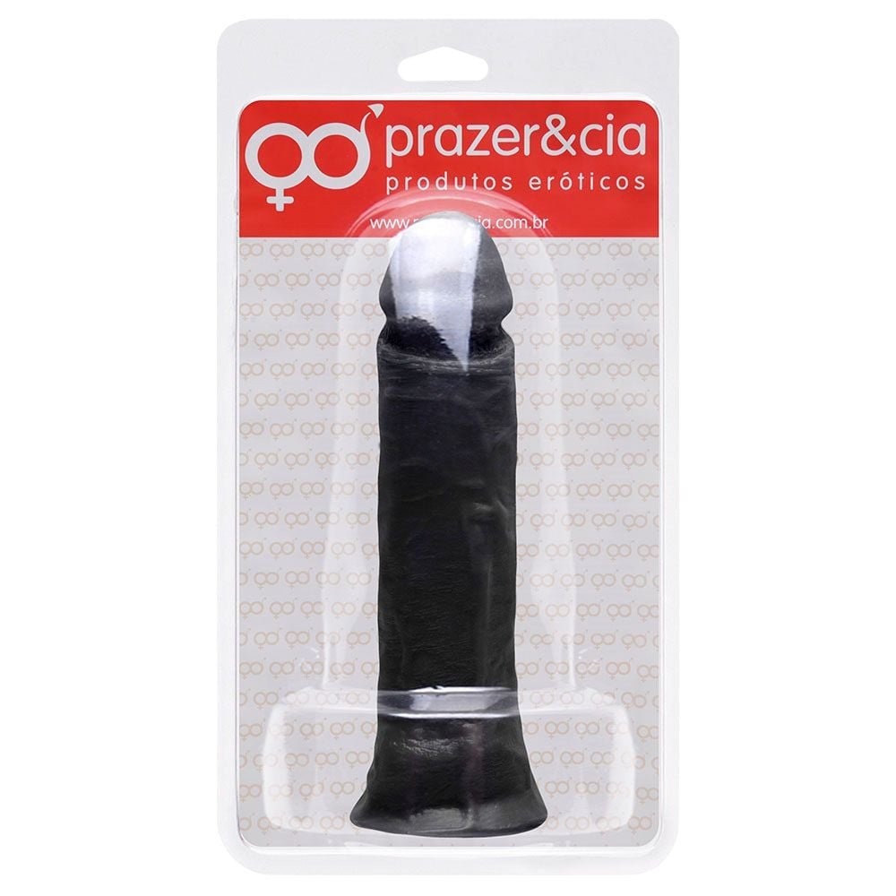 Pênis De Borracha Maciça 20 X 4,4cm Prazer E Cia