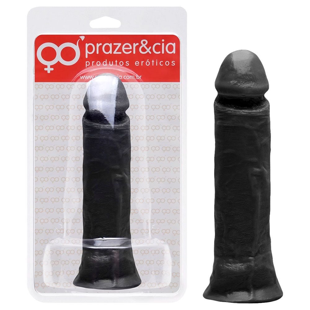 Pênis De Borracha Maciça 20 X 4,4cm Prazer E Cia
