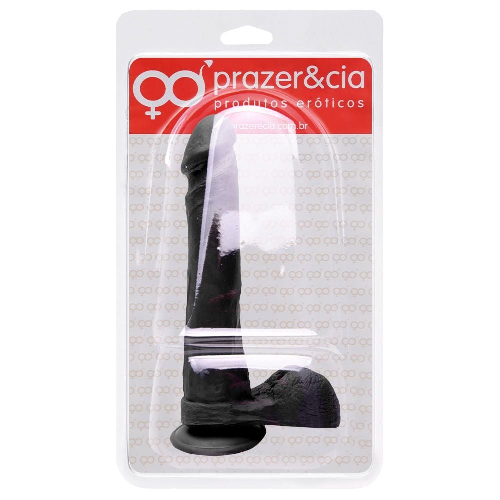 Pênis De Borracha Maciça 24 X 4cm Prazer E Cia