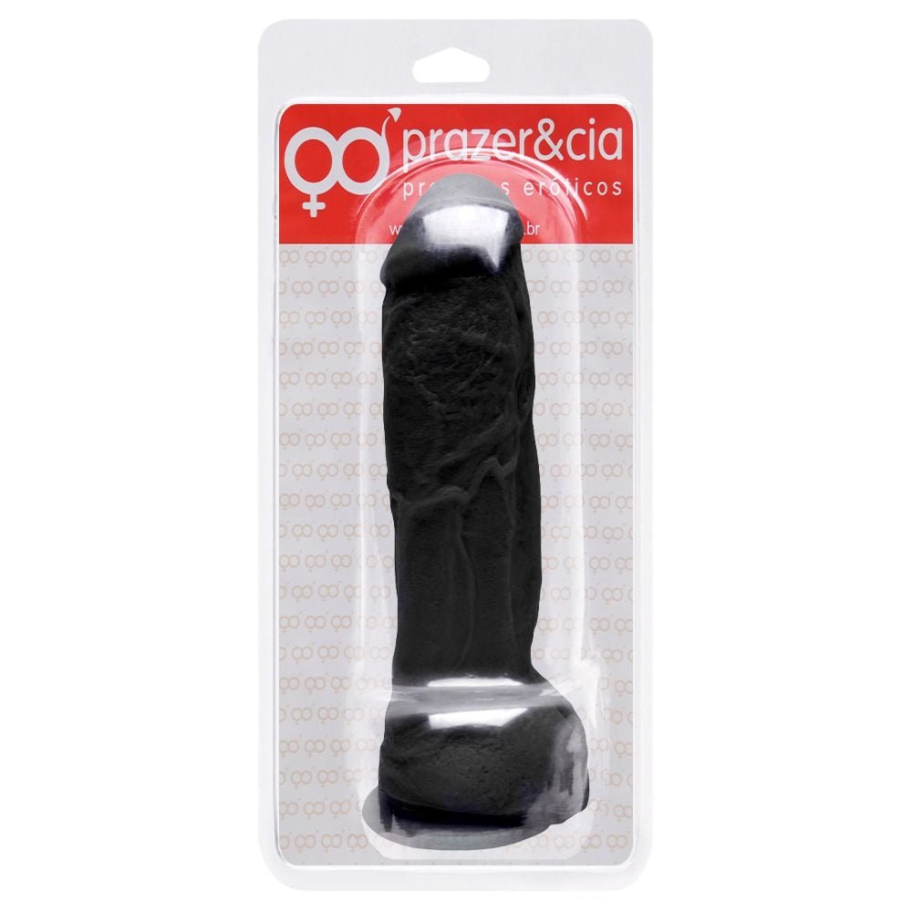 Pênis De Borracha Maciça 24 X 5,6cm Prazer E Cia
