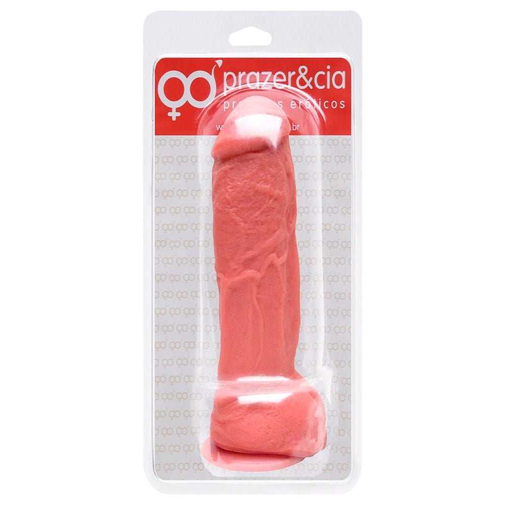 Pênis De Borracha Maciça 24 X 5,6cm Prazer E Cia