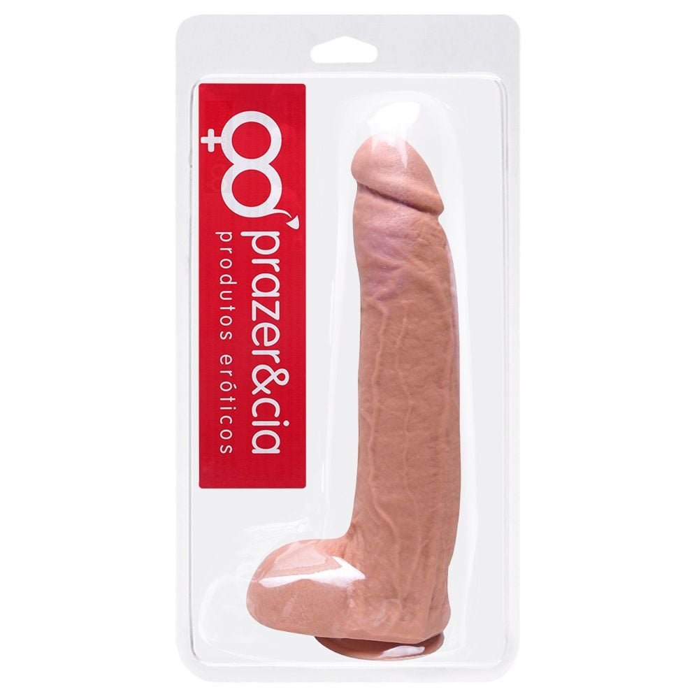 Pênis De Borracha Maciça 29,5 X 5,8cm Prazer E Cia