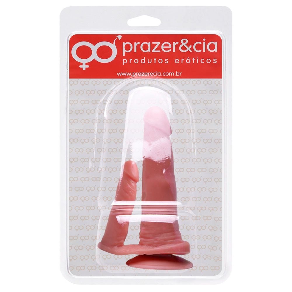 Pênis De Borracha Maciça Dupla 18 X 3,5cm Prazer E Cia