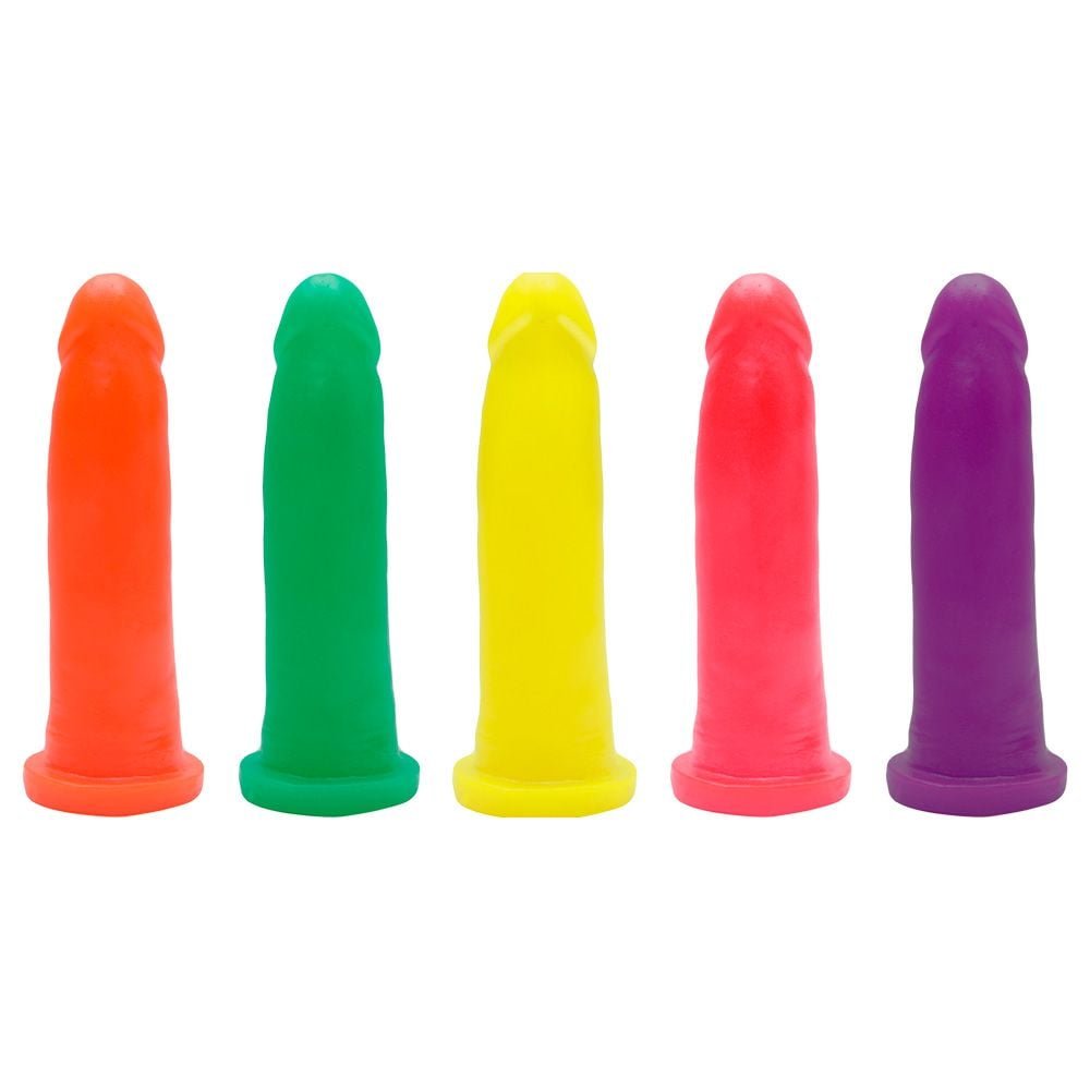Pênis De Borracha Maciço Colors 13,5 X 3,3cm Kgel
