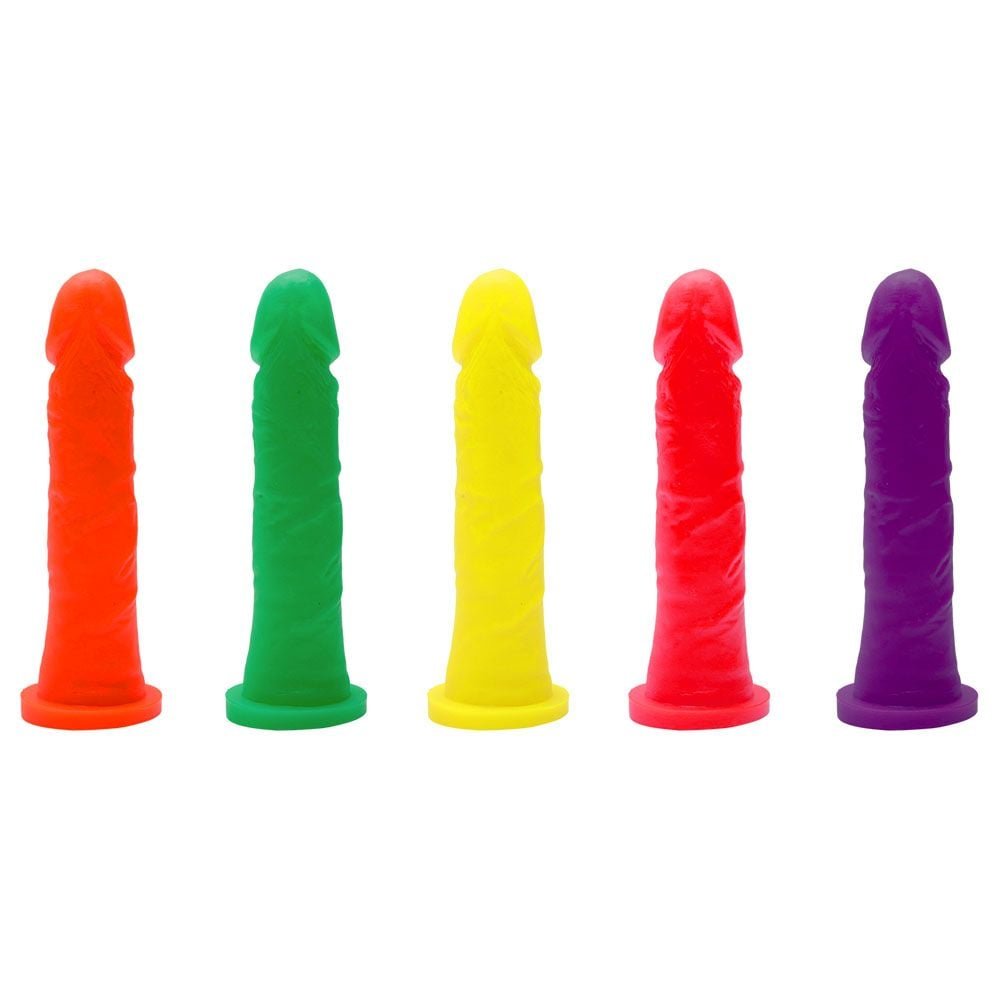Pênis De Borracha Maciço Colors 17,5 X 3,8cm Kgel