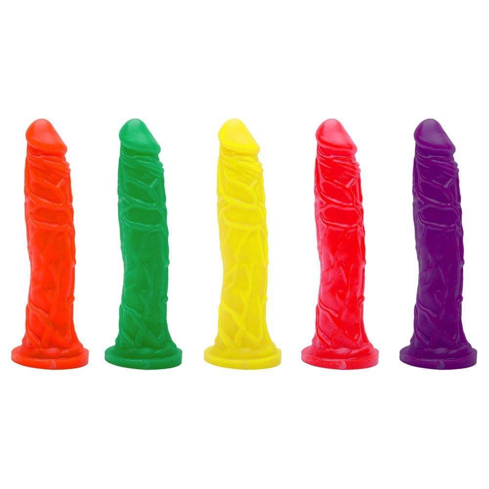 Pênis De Borracha Maciço Colors 18,5 X 3,5cm Kgel