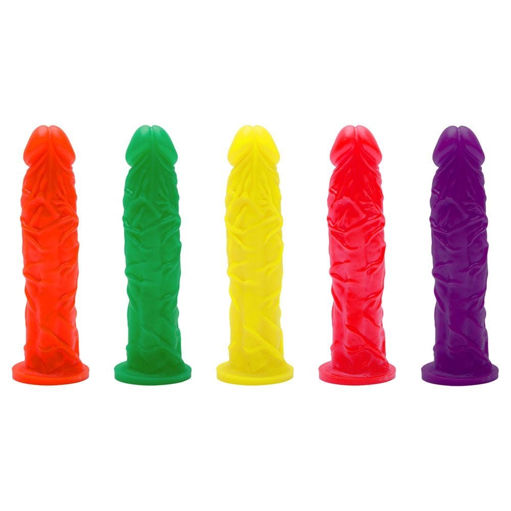 Pênis De Borracha Maciço Colors 18,5 X 3,5cm Kgel