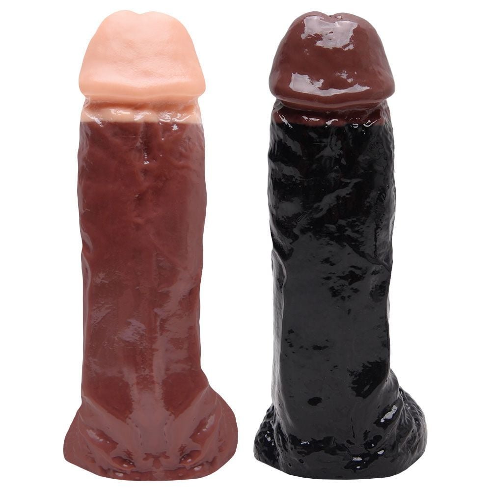 Pênis De Borracha Maciço Duo Color 18,5 X 4,5cm Kgel