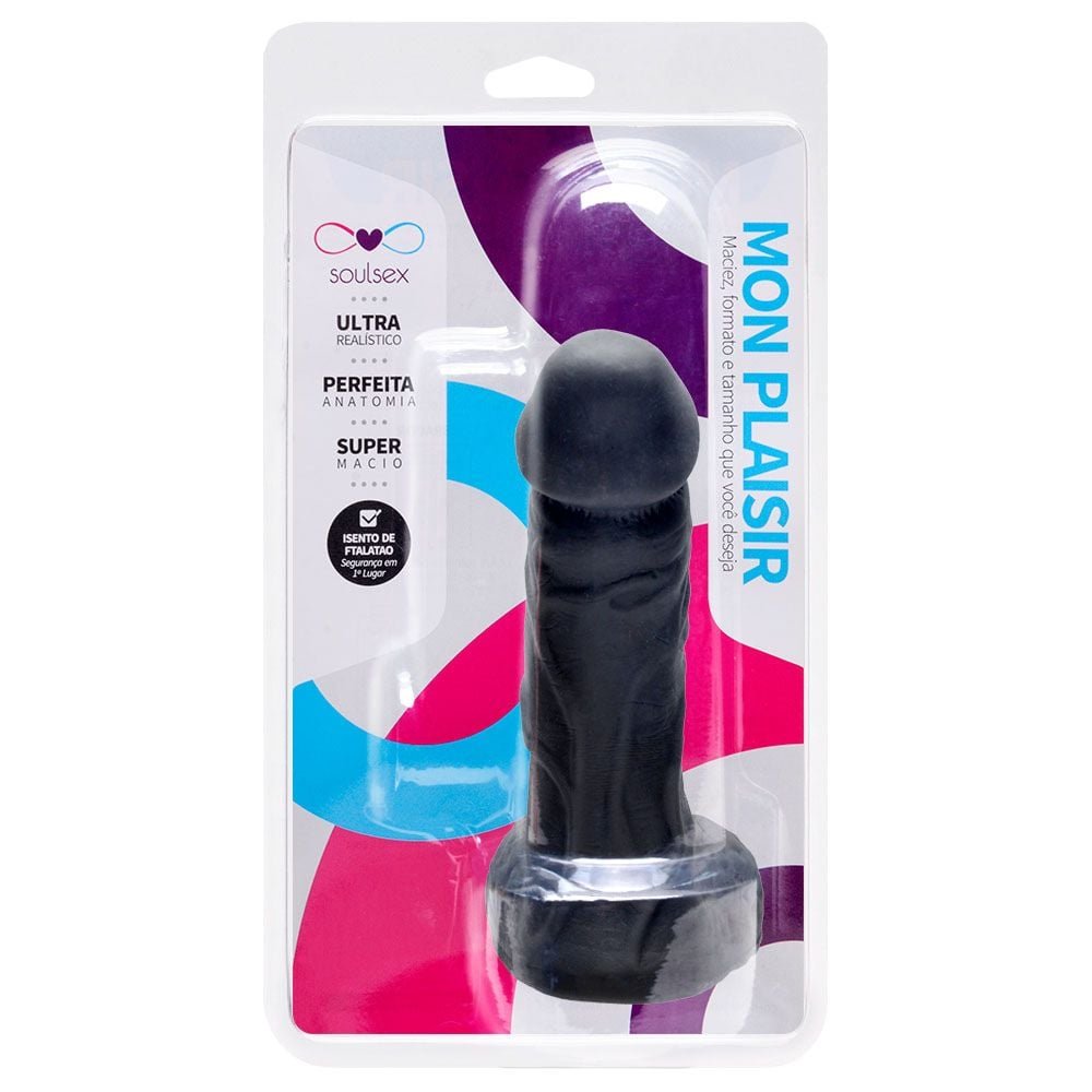 Pênis De Borracha Maciço Escroto 14,5 X 3,5cm Soulsex