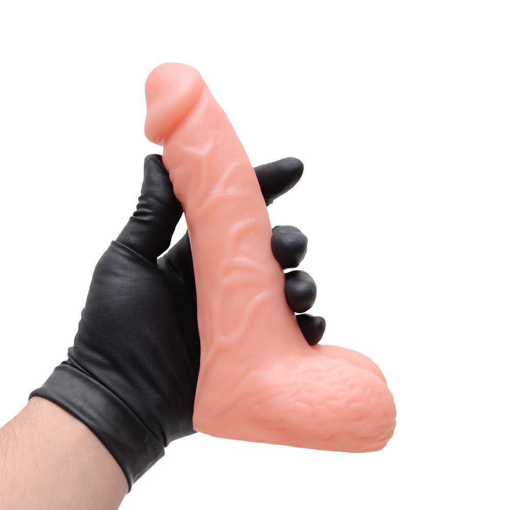 Pênis De Borracha Maciço Escroto 16 X 4cm Soulsex