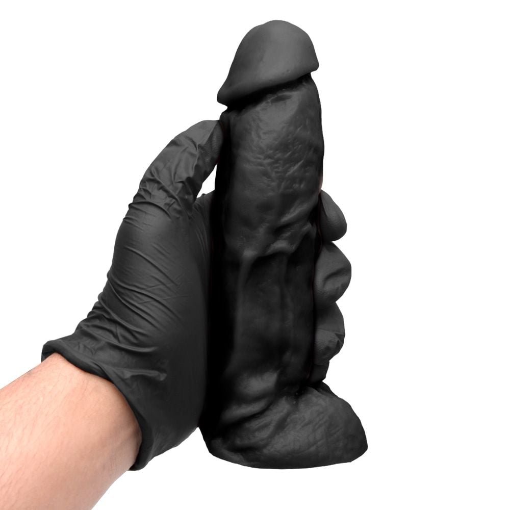 Pênis De Borracha Maciço Escroto 18 X 4,5cm Soulsex