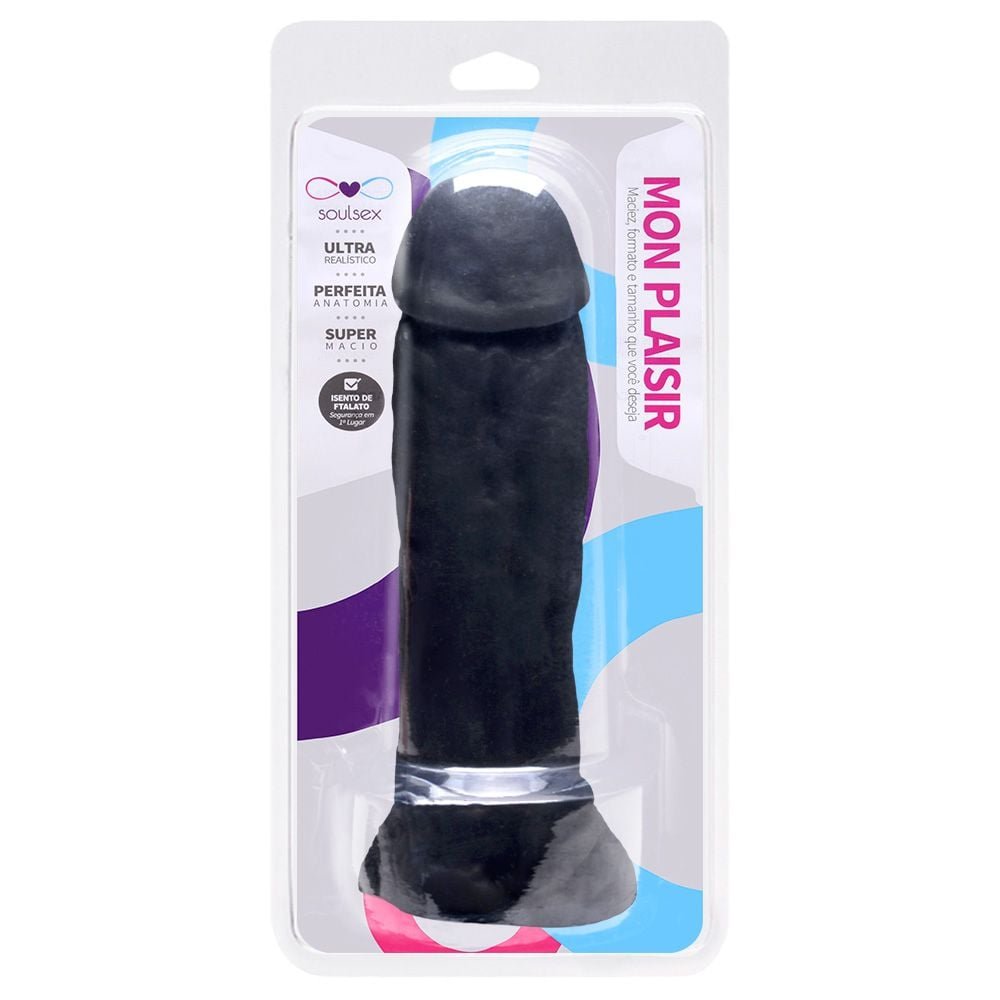 Pênis De Borracha Maciço Escroto 18 X 4,5cm Soulsex