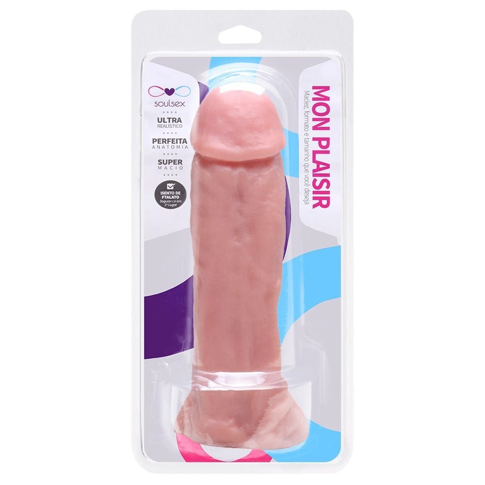 Pênis De Borracha Maciço Escroto 18 X 4,5cm Soulsex