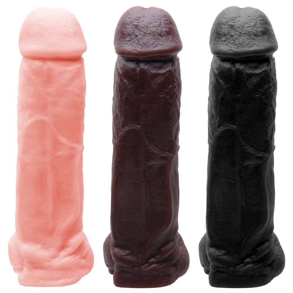 Pênis De Borracha Maciço Escroto 22 X 5cm Soulsex