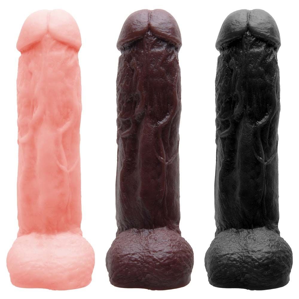 Pênis De Borracha Maciço Escroto 22 X 5cm Soulsex