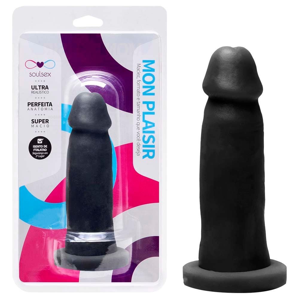Pênis De Borracha Maciço Realístico 13,5 X 3,5cm Soulsex