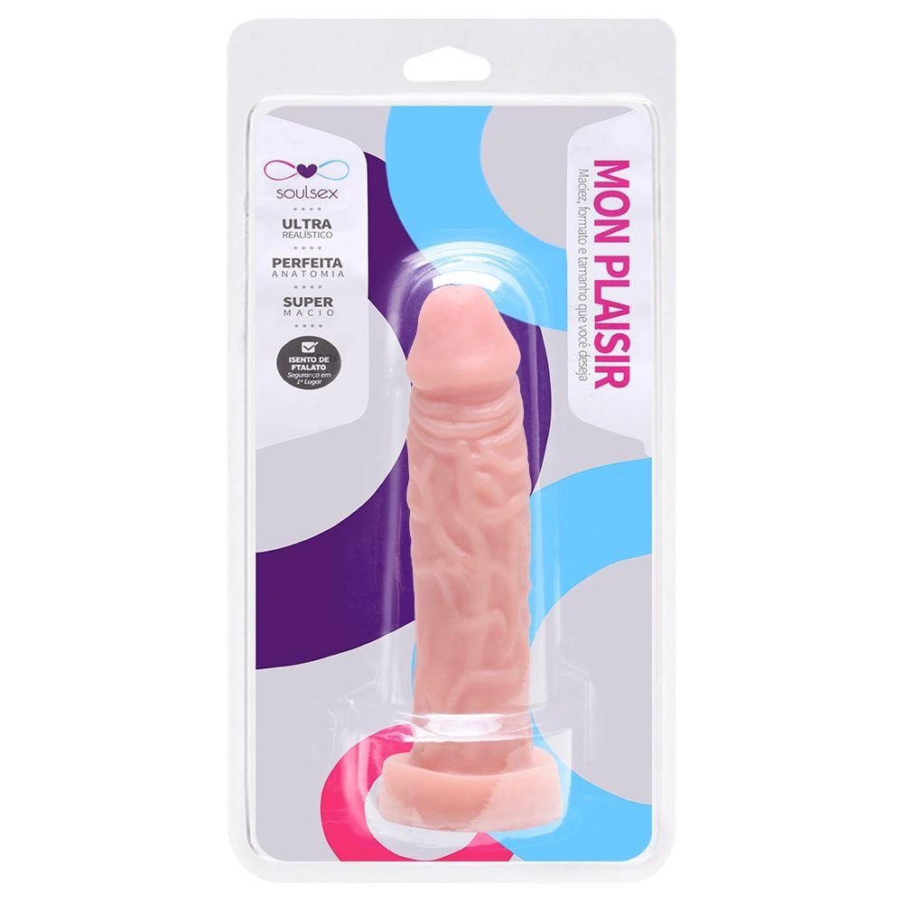 Pênis De Borracha Maciço Realístico 14,5 X 3,5cm Soulsex