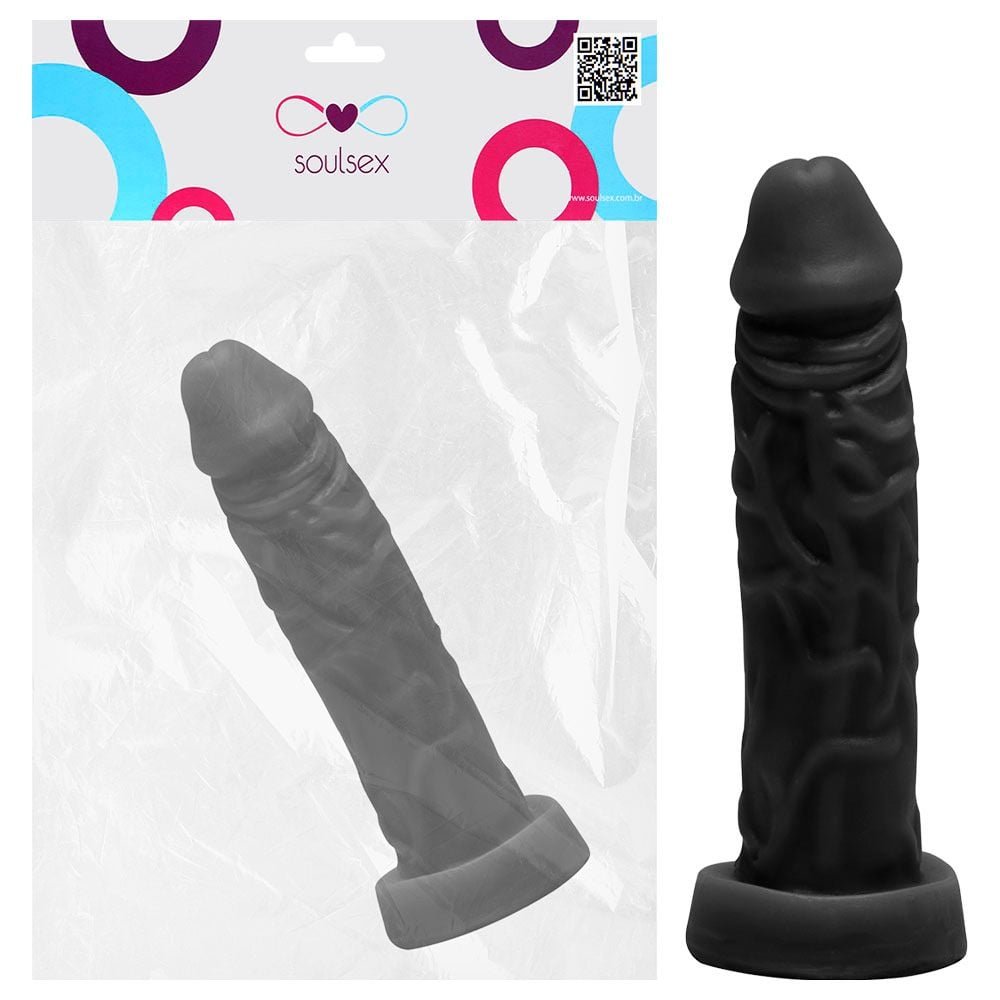 Pênis De Borracha Maciço Realístico 14,5 X 3,5cm Soulsex