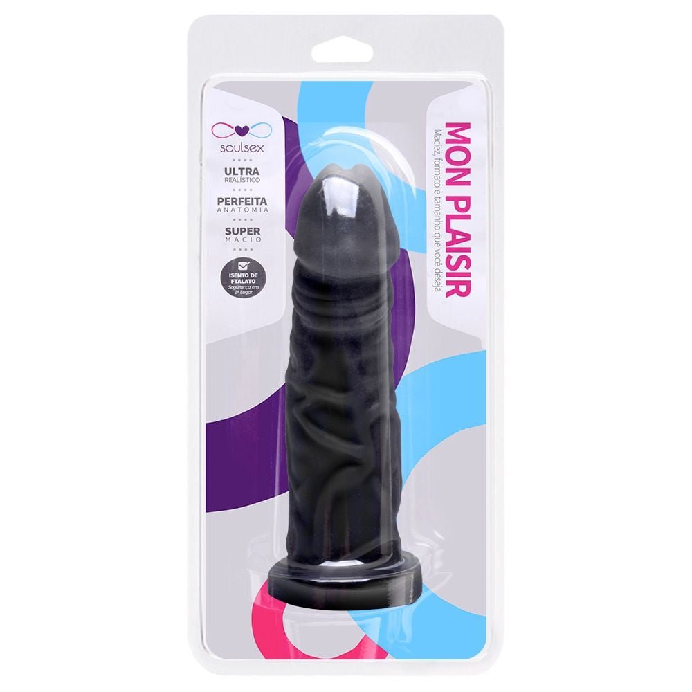 Pênis De Borracha Maciço Realístico 15,5 X 4cm Soulsex