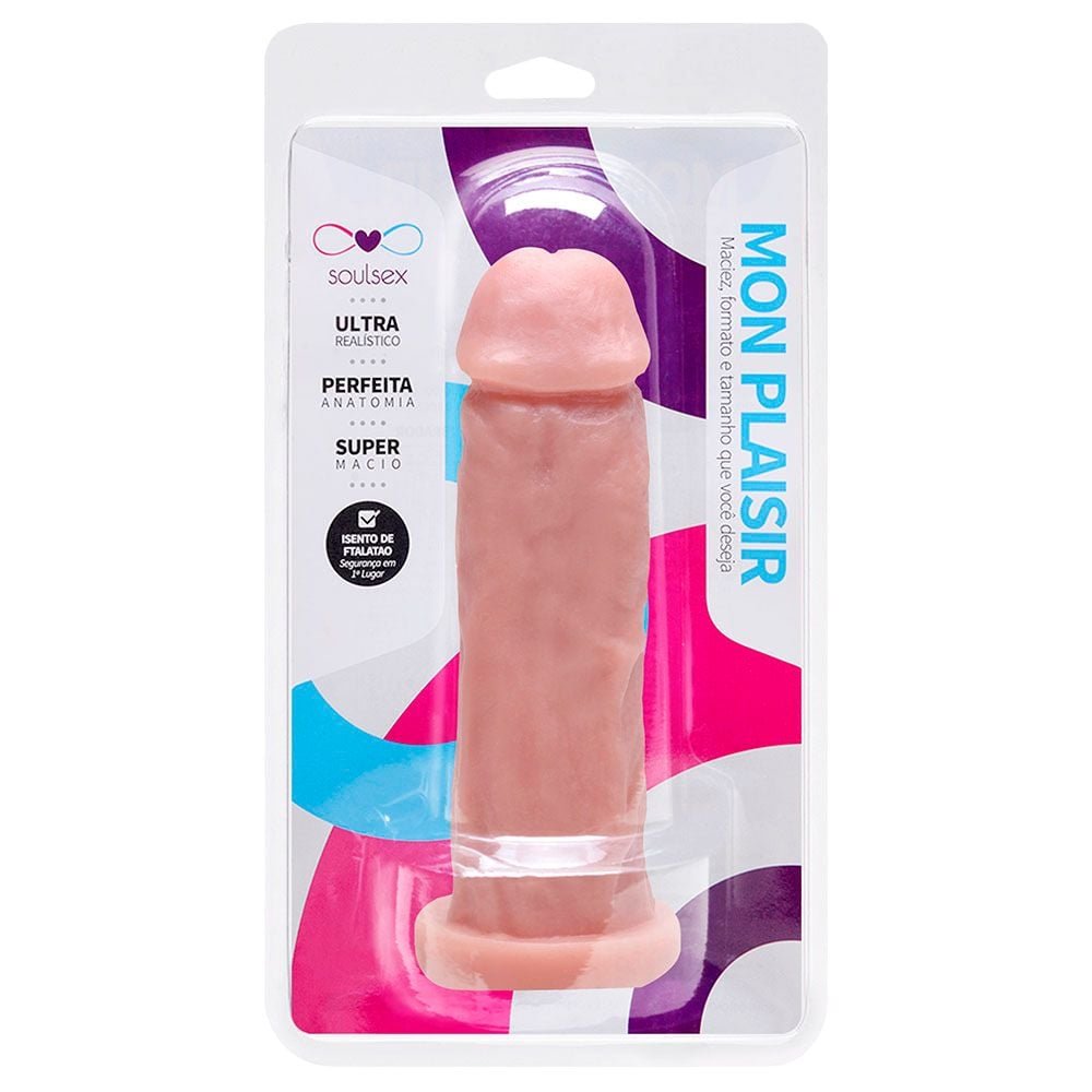 Pênis De Borracha Maciço Realístico 17 X 4,5cm Soulsex