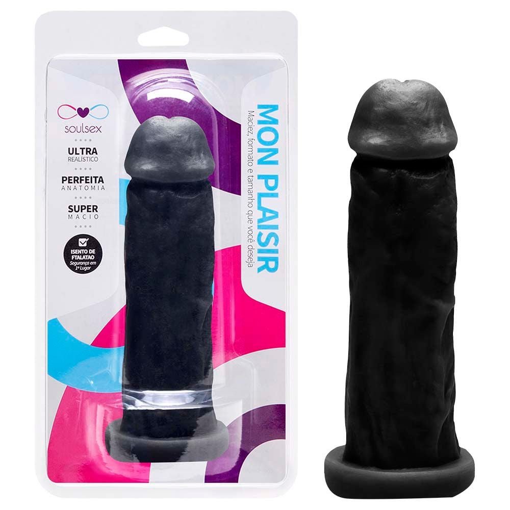 Pênis De Borracha Maciço Realístico 17 X 4,5cm Soulsex