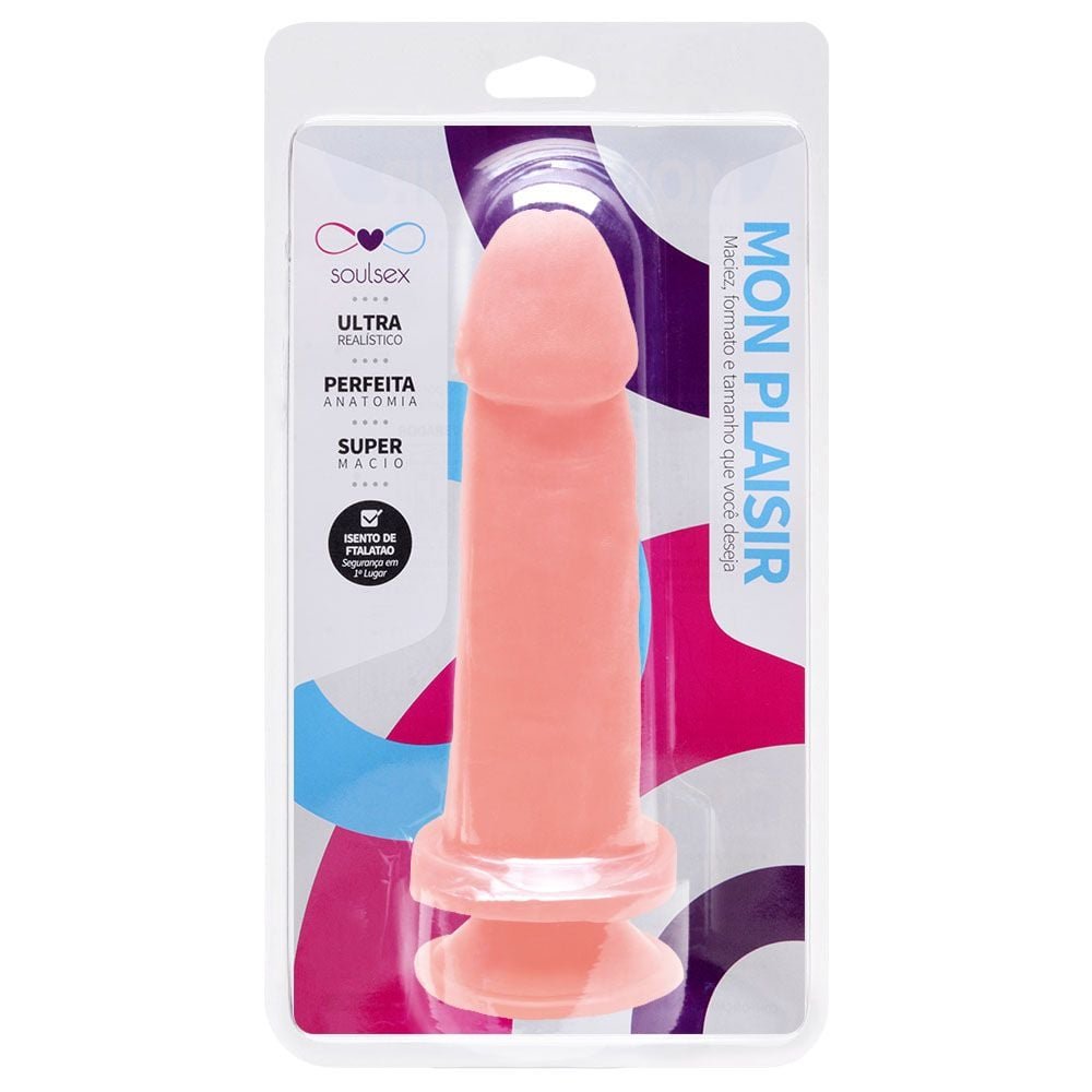 Pênis De Borracha Maciço Ventosa 17 X 4cm Soulsex