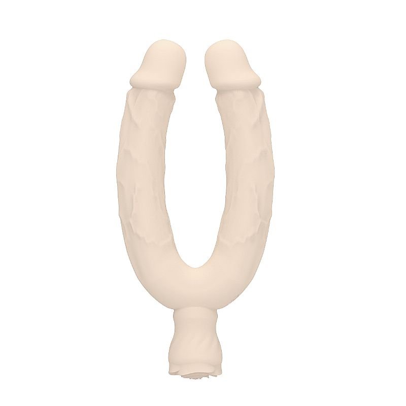 Pênis Duplo com Vibro - Flexible - ALWUP - Bege